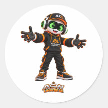 Axel Cute Futuristische AI Robot Karakter Sticker