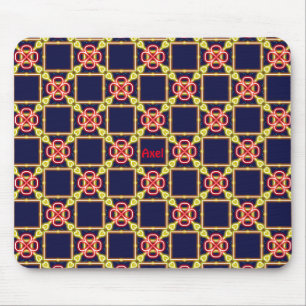 AXEL ~ Fluor Abstract Patroon ~ Gepersonaliseerd Muismat