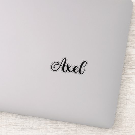 Axel Naam - Handgeschreven kalligrafie Sticker (Detail)