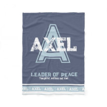 Axel-naam: sportmonogram blauw wit