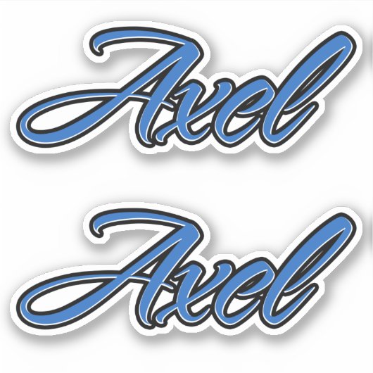 Axel Name blue Aufkleber Sticker Stickerset (Voorkant)