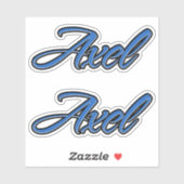 Axel Name blue Aufkleber Sticker Stickerset (Vel)