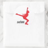 Axelent Ice Skater Ronde Sticker (Tas)