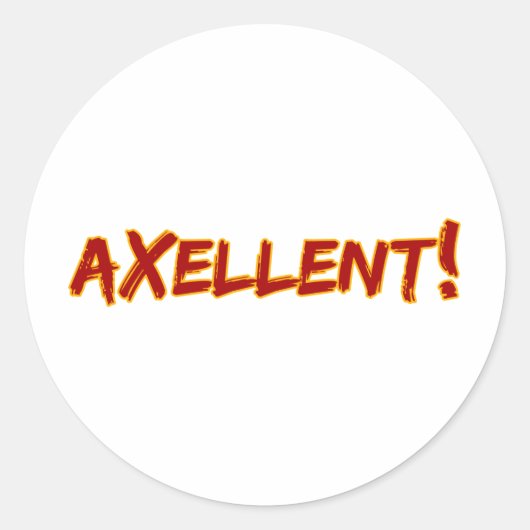 Axellent! Ronde Sticker (Voorkant)