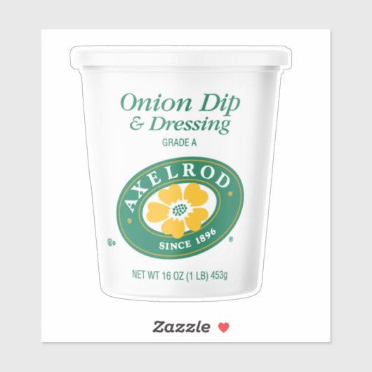 Axelrod Onion Dip & Dressing Sticker (Vel)