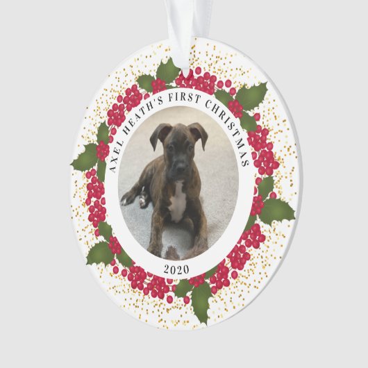 Axel's eerste kerstversiering ornament (voorkant)
