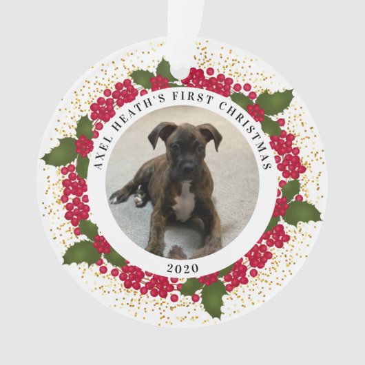 Axel's eerste kerstversiering ornament (voorkant)