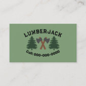 Axes and Fir Trees - Lumberjack Visitekaartje (Voorkant)