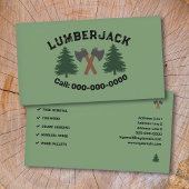 Axes and Fir Trees - Lumberjack Visitekaartje