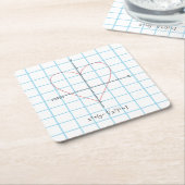 Axes hart kartonnen onderzetters (Schuin)