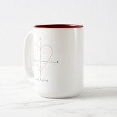 Axes hart tweekleurige koffiemok (Voorkant links)