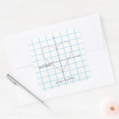 Axes hart vierkante sticker (Envelop)