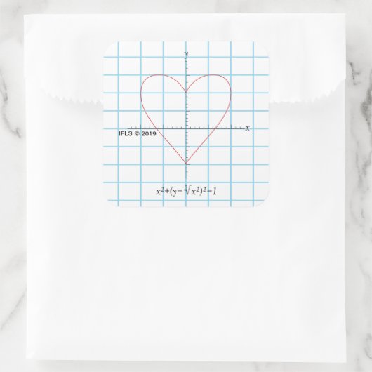 Axes hart vierkante sticker (Tas)