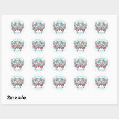 Axes & Roses - Bijlwerpen Bachelorette Party Ronde Sticker (Vel)