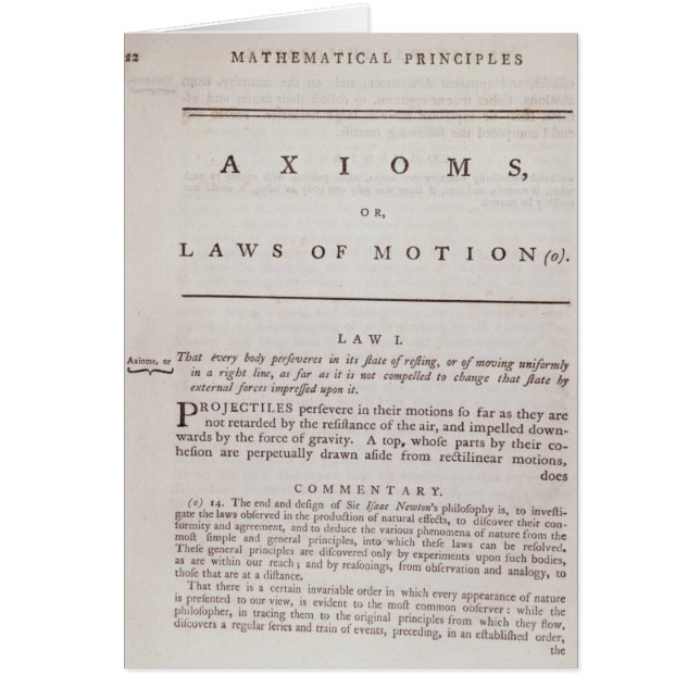 Axiomen, of wetten van beweging, van Volume I (Voorkant)