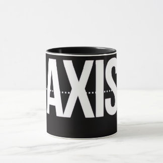 Axis Minimalist Black Mug – Clean Typography Motiv Mok