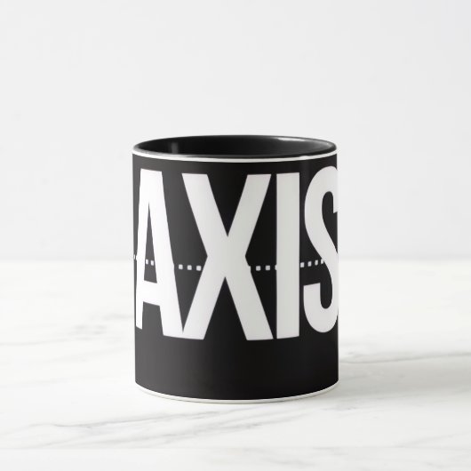 Axis Minimalist Black Mug – Clean Typography Motiv Mok (Midden)