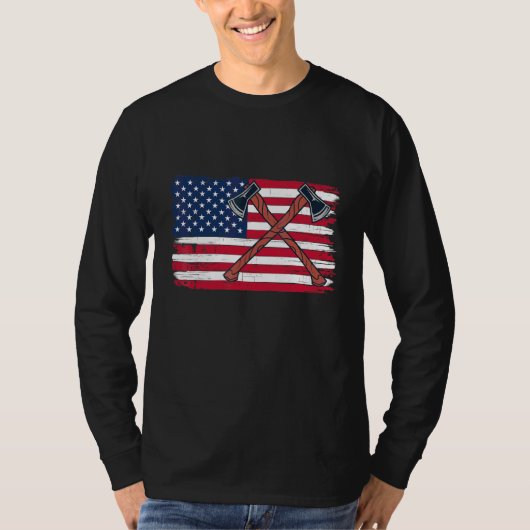 Axle Maker Patriotic Us Flag T-shirt (Voorkant)