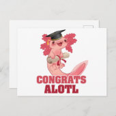 AXLOTL AFSTUDEREN CONGRAAT ALOTL AXOLOTL Klassieke Briefkaart (Voorkant / Achterkant)