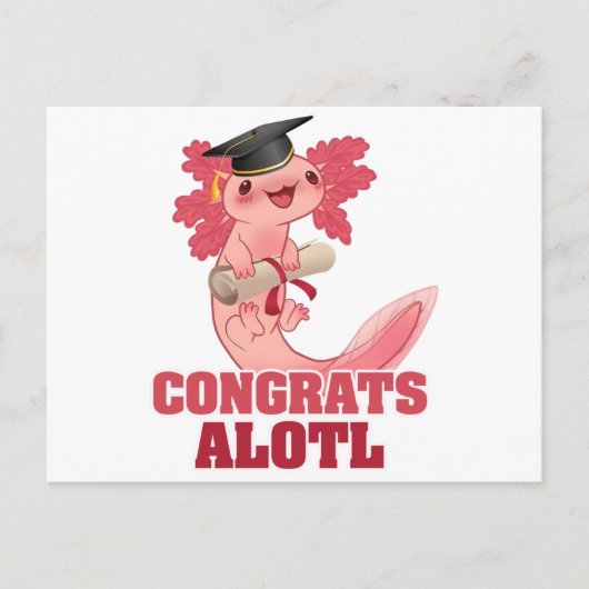 AXLOTL AFSTUDEREN CONGRAAT ALOTL AXOLOTL Klassieke Briefkaart (Voorkant)