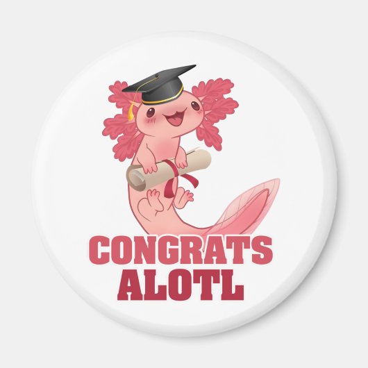 AXLOTL AFSTUDEREN CONGRAAT ALOTL AXOLOTL Klassieke Magneet (Voorkant)
