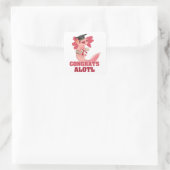 AXLOTL AFSTUDEREN CONGRAAT ALOTL AXOLOTL Klassieke Vierkante Sticker (Tas)