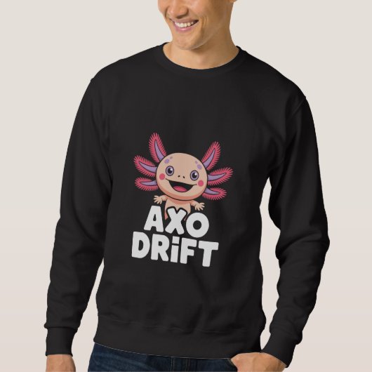 AXO Drift Cute Kawaii Axolotl Cartoon Character Trui (Voorkant)