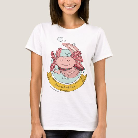 Axo-Lot Of Love - Cute Axolotl T-Shirt (Voorkant)