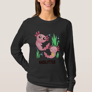 Axolittle Cute Axolotl Pun Funny Little Sister Bro T-shirt