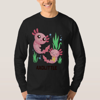 Axolittle Cute Axolotl Pun Funny Little Sister Bro T-shirt