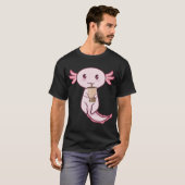 Axolokab Lover Pet Animal Axolotl Bubble Tea Kawai T-shirt (Voorkant volledig)