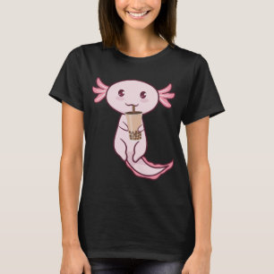 Axolokab Lover Pet Animal Axolotl Bubble Tea Kawai T-shirt