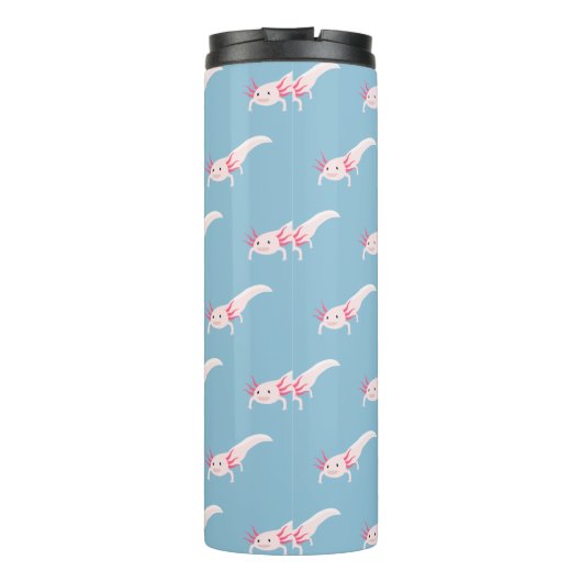 Axoloti-vectorcartoon Thermosbeker (Achterkant)