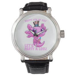 Axolotl 4 juli Patriottische Onafhankelijkheidsdag Horloge