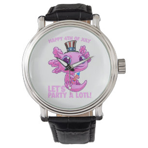 Axolotl 4 juli Patriottische Onafhankelijkheidsdag Horloge