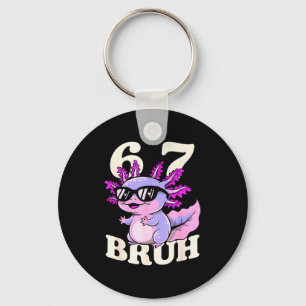 Axolotl 67 bruh grappige meme zonnebril cool wande sleutelhanger