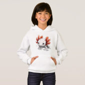 "Axolotl Adventure" Gezellige Kinderen Hoodie🐾 (Voorkant volledig)