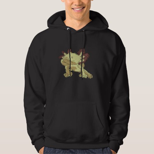 Axolotl afdruk hoodie (Voorkant)