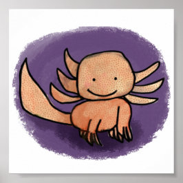 Axolotl afdrukken poster