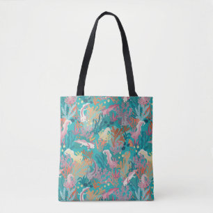 Axolotl afdrukken tote bag