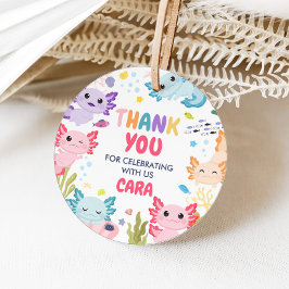 Axolotl Alotl Fun Verjaardagsfeest Rond de gunst T Bedankjes Labels