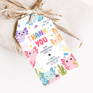 Axolotl Alotl Fun Verjaardagsfeest Voorkeur Tags Cadeaulabel