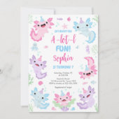 Axolotl Alotl Leuke Verjaardagsfeest Uitnodiging (Voorkant)