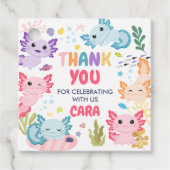 Axolotl Alotl Plein voor verjaardagsfeestje Bedankjes Labels (Voorkant)