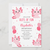 Axolotl ALOTL VOL FUN Geboorte Uitnodiging (Voorkant)
