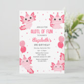 Axolotl ALOTL VOL FUN Geboorte Uitnodiging (Staand voorkant)