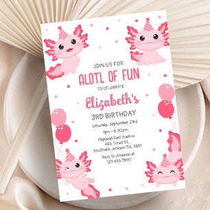 Axolotl ALOTL VOL FUN Geboorte Uitnodiging