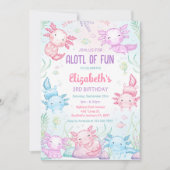 Axolotl ALOTL VOL FUN Geboorte Uitnodiging (Voorkant)