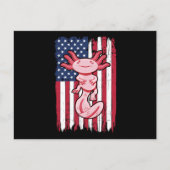 Axolotl American Flag Gift USA, 4 juli diersoort Briefkaart (Voorkant)