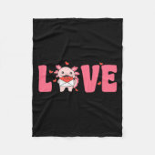 Axolotl Animals With Hearts Love Premium Tri-blend Fleece Deken (Voorkant)
